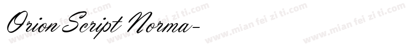 Orion Script Norma字体转换